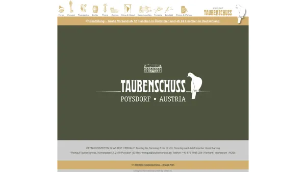Website Screenshot: Taubenschuß Weingut Taubenschuss Weine für Geniesser - Weingut Taubenschuss Startseite • Weingut Taubenschuss - Date: 2023-06-26 10:22:53