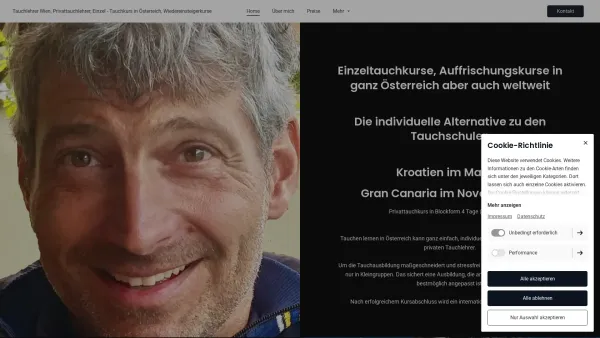 Website Screenshot: Schwantner Martin one to one Individuelles Tauchen - Tauchen lernen | Tauchkurse in Wien - Date: 2023-06-14 10:45:37