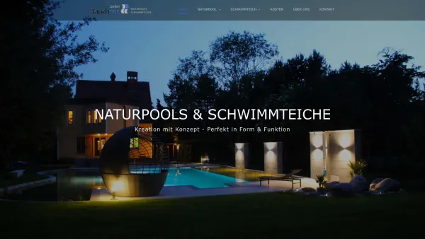 Website Screenshot: Gartengestaltung und Schwimmteichbau Tauchner - Naturpool | Schwimmteich Tauchner - Date: 2023-06-26 10:22:53