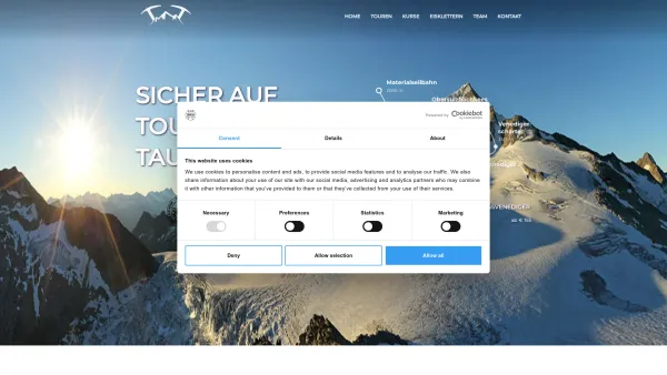 Website Screenshot: Bergführervereinigung Die Bergführer der Nationalparkregion Hohe Tauern Oberpinzgau Programm - Date: 2023-06-26 10:22:53