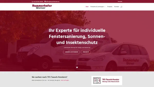 Website Screenshot: Kammerhofer Werner
TF3 Tauschfenster - Werner Kammerhofer | Fenster, Rollläden, Tore - Date: 2023-06-15 16:02:34