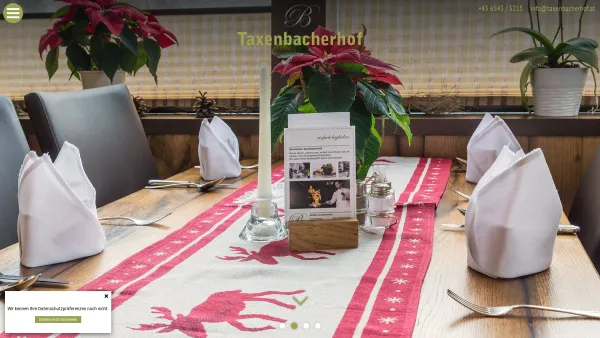 Website Screenshot: Taxenbacherhof *** - Taxenbacherhof - Familiengeführtes Restaurant & Hotel - Date: 2023-06-26 10:22:56