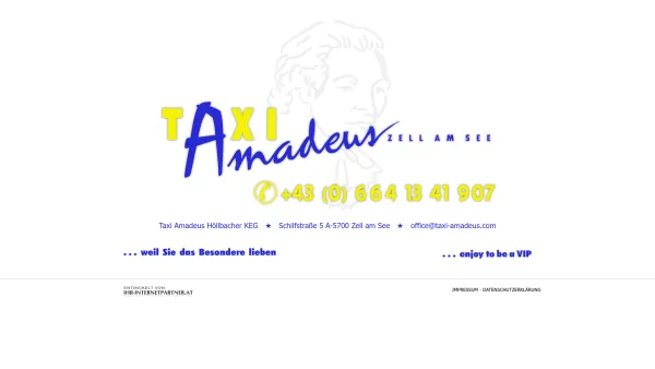 Website Screenshot: 1. Taxi Amadeus Höllbacher KEG - Taxi Amadeus – weil Sie das Besondere lieben - Date: 2023-06-26 10:22:54