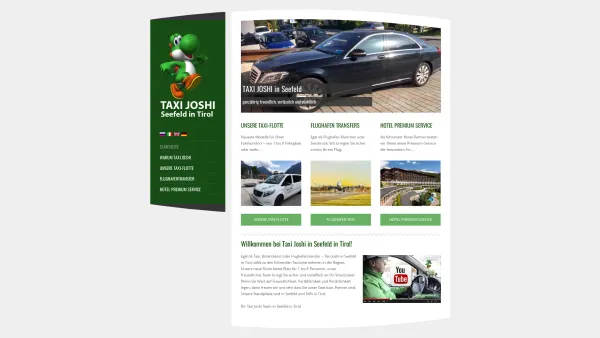 Website Screenshot: Taxi Seefeld, Taxi Joshi - Taxi Seefeld in Tirol | Joshi Flughafen Transfers und Airport Taxi - Date: 2023-06-14 10:45:39
