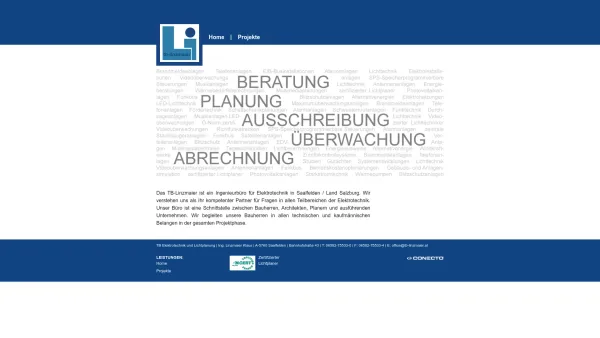 Website Screenshot: TB Elektrotechnik und Lichtplanung - Startseite - TB-Linzmaier: Ingenieurbüro für Elektrotechnik in Saalfelden / Land Salzburg - Date: 2023-06-26 10:22:59