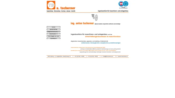 Website Screenshot: ingenieurbüro a. tscherner - Date: 2023-06-26 10:22:59