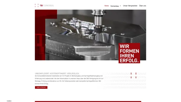 Website Screenshot: TBI-Normalien GmbH - TBI-Formenbau - Wir formen Ihren Erfolg - Date: 2023-06-14 10:46:52