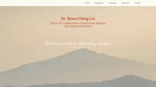 Website Screenshot: Dr. shu ching lin Ärztin für Allgemeinmediz und traditionelle Medizin & TCM - TCM Akupunktur Wien Dr. Lin – Traditionelle Chinesische Medizin / Akupunktur / Chinesische Kräuter - Date: 2023-06-15 16:02:34