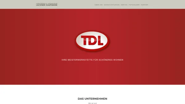 Website Screenshot: bei TDL Ihre Meisterwerkstätte für schöneres Wohnen - Tapezierer und Dekorateur Lackner-Kaufmann - Date: 2023-06-26 10:22:59