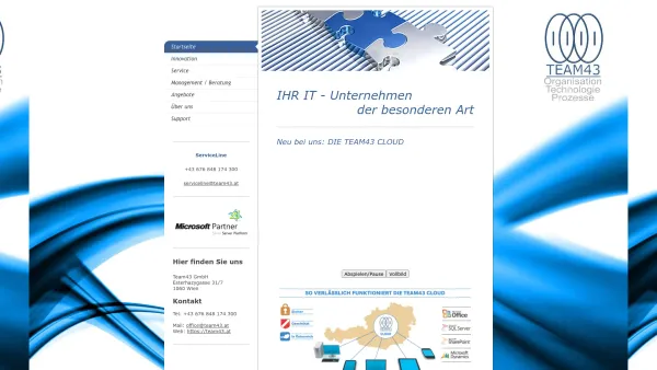 Website Screenshot: Team43 GmbH - Team43 GmbH - Herzlich Willkommen - Date: 2023-06-14 10:45:39