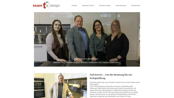 Website Screenshot: teamdesign - teamdesign – Die Experten für Küche und Bad - Date: 2023-06-26 10:22:59