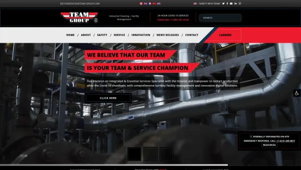 Website Screenshot: Team Industrial Services - Industrial Cleaning Services, Facility Management | TEAM Group - Date: 2023-06-26 10:22:59