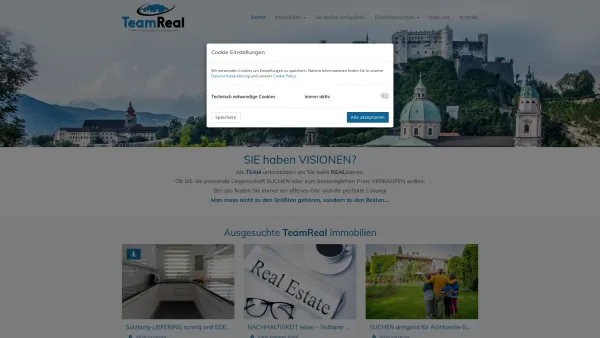 Website Screenshot: TeamReal OG Immobilien in Salzburg Stadt und Land - Home - TeamReal GmbH & Co. KG - Date: 2023-06-26 10:23:02