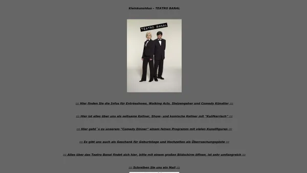 Website Screenshot: Die Eventbeleber Teatro Banal - Das Kleinkunstduo Teatro Banal - Date: 2023-06-26 10:23:02