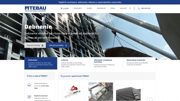 Website Screenshot: TEBAU Tiroler Elementebau GesmbH. - Debnenia, lešenia, dištan?né prvky | TEBAU - Date: 2023-06-15 16:02:34