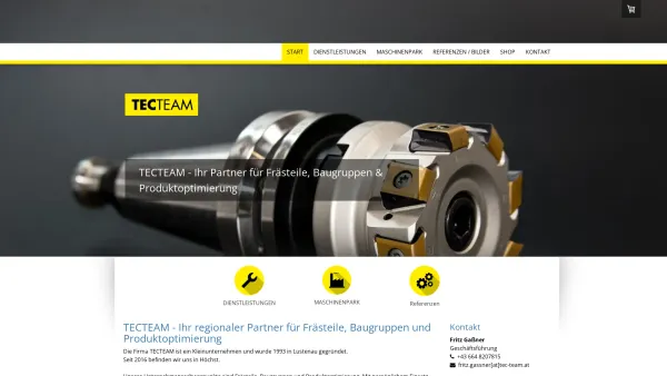 Website Screenshot: TecTeam - TECTEAM - Ihr regionaler Partner für Frästeile, Baugruppen und Produktoptimierung - tec-team.at - Frästeile, Baugruppen und Produktoptimierung - Date: 2023-06-15 16:02:34