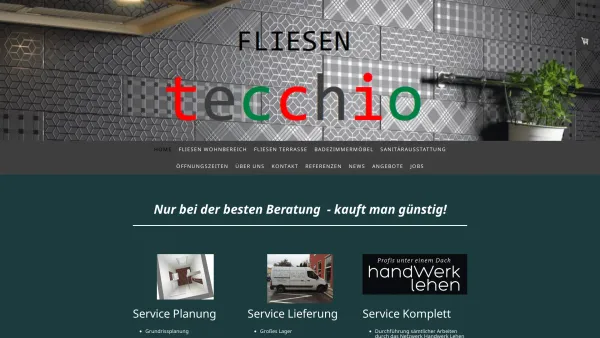 Website Screenshot: Fliesen Tecchio - Willkommen bei - Fliesen Tecchio - Date: 2023-06-26 10:23:02