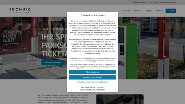 Website Screenshot: Technic Geraetebau Parkscheinautomat Verkehrstechnik Software, - Startseite - Technic Gerätebau GmbH - Date: 2023-06-26 10:23:02