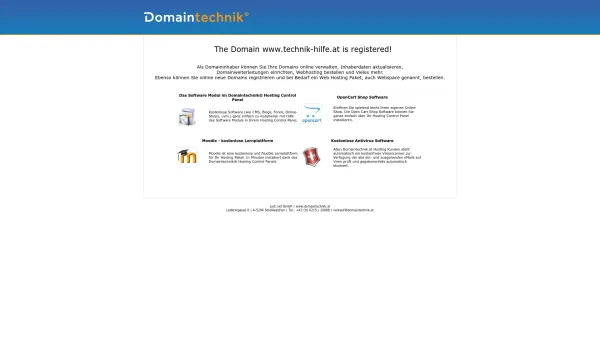 Website Screenshot: technik-hilfe.at Dieter Berchtold - Domain www.technik-hilfe.at is registered by Domaintechnik® - Date: 2023-06-15 16:02:34