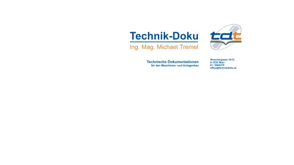 Website Screenshot: Technik-Doku, Ing. Mag. Michael Tremel - Technik-Doku Start - Date: 2023-06-26 10:23:02