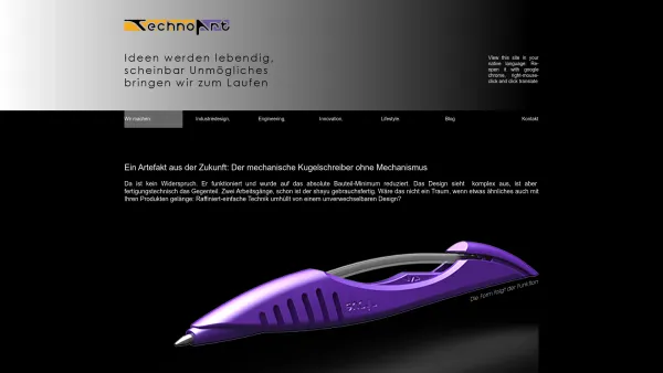 Website Screenshot: TechnoART - Wir machen: - Date: 2023-06-26 10:23:00