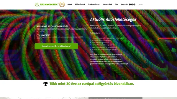 Website Screenshot: TECHNOMATIC Einzelmaschinenfabrik und Ingenieurbüro GmbH - Főoldal - Technomatic - Date: 2023-06-26 10:23:02