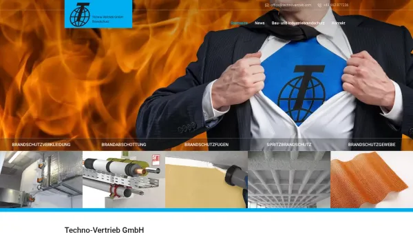 Website Screenshot: Techno-Vertrieb Gesellschaft bei Techno Vertrieb - Techno-Vertrieb GmbH - Brandschutz Salzburg - Salzburg - Date: 2023-06-14 10:45:39