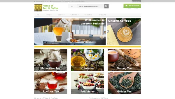 Website Screenshot: House of Tea Coffee online - Tee & Kaffee Online Shop » Spezialitäten bei » House of Tea & Coffee - Date: 2023-06-15 16:02:34