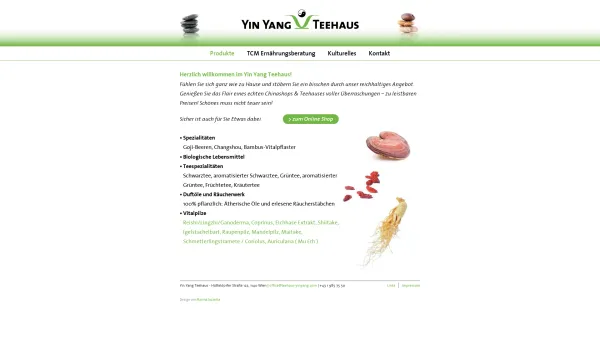 Website Screenshot: Teehaus-Yinyang, Teehaus, Tee, Yinyang, Qiu e. U. - Yin Yang Teehaus - Produkte - Date: 2023-06-26 10:23:02