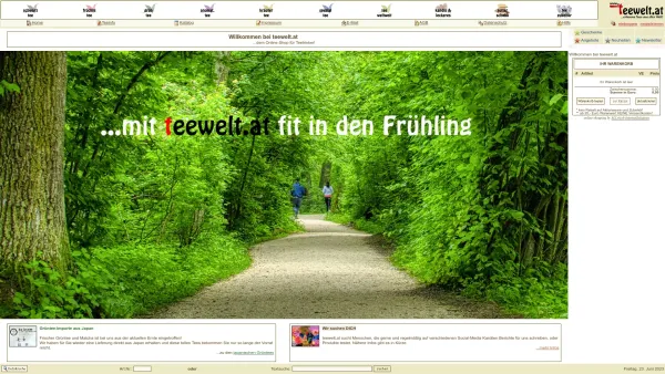 Website Screenshot: teewelt.at - teewelt.at - Versand von erlesenen Tees aus aller Welt! - Date: 2023-06-26 10:26:46