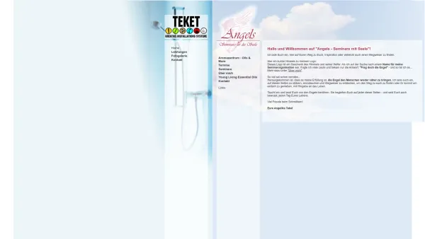 Website Screenshot: Tamas Teket - Angels - Seminare für die Seele / TEKET - Kreative Installations Systeme - Date: 2023-06-26 10:23:05