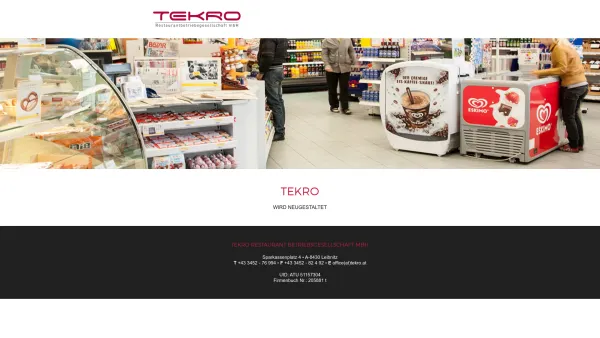 Website Screenshot: Bahnhofrestaurant Quo Tekro Restaurant - Tekro Restaurantbetriebsgesellschaft mbH: Tekro Restaurantbetriebsgesellschaft mbH - Date: 2023-06-14 16:39:43