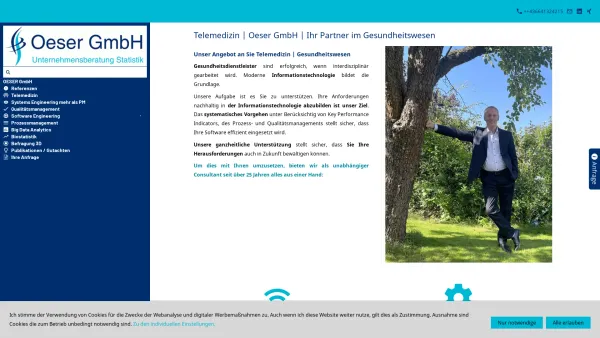 Website Screenshot: Oeser GmbH - Telemedizin | Oeser GmbH | Ihr Partner im Gesundheitswesen - Date: 2023-06-26 10:23:05