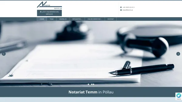 Website Screenshot: öffentlicher Notar Dr. Kurt Temm Pöllau - Notar Mag. Kurt Temm in Pöllau, Hartberg-Fürstenfeld - Date: 2023-06-15 16:02:34