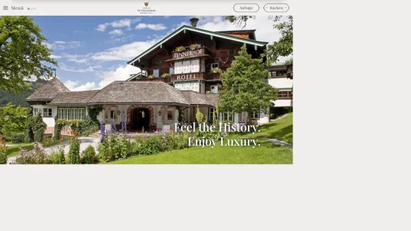 Website Screenshot: Relais & Châteaux Hotel Tennerhof - Das charmanteste 5-Sterne-Hotel in Kitzbühel - Relais & Châteaux Hotel Tennerhof - Date: 2023-06-26 10:23:05