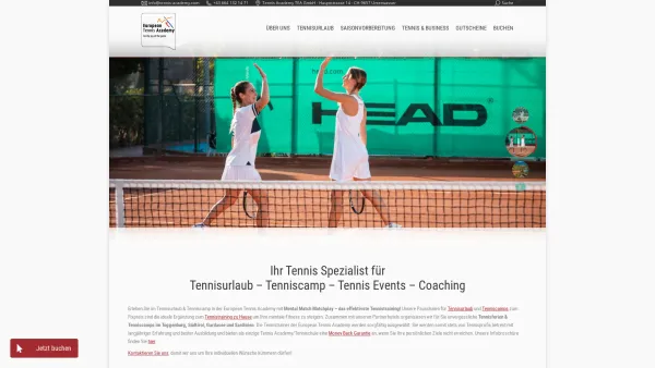 Website Screenshot: Tennis Academy Brand - Tennisurlaub und Tenniscamp in der European Tennis Academy - Date: 2023-06-14 10:45:42