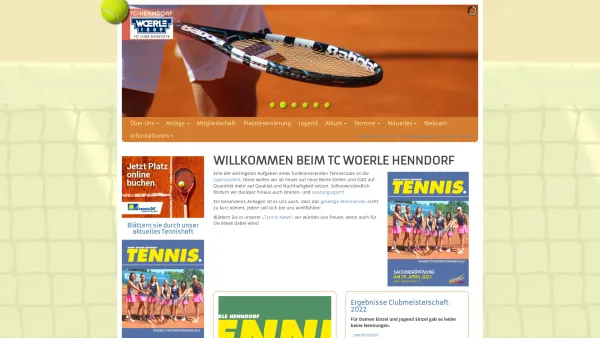 Website Screenshot: Sportverein ÖTSU Henndorf Sektion www.tennis-henndorf.com Startseite - Willkommen beim TC Woerle Henndorf - - Date: 2023-06-14 10:45:42