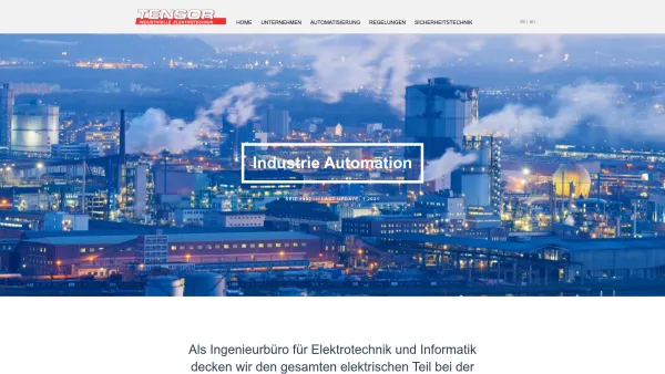 Website Screenshot: TENSOR Industrielle Elektrotechnik GmbH. - TENSOR GmbH, Industrie Automatisierung, Industry Automation - Date: 2023-06-26 10:23:05