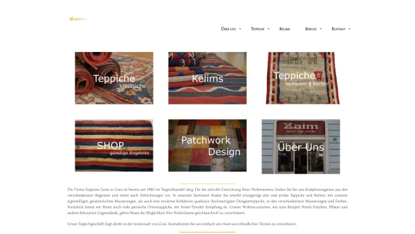 Website Screenshot: Teppich-Raritäten Zaim - Teppich-Raritäten Zaim, Graz – alte und antike Teppiche - Date: 2023-06-15 16:02:34
