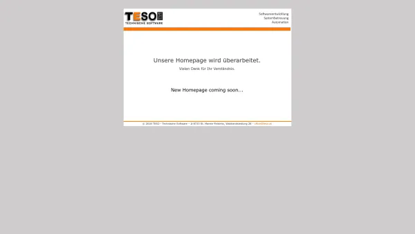 Website Screenshot: TESO Technische Software - TESO - Technische Software - Date: 2023-06-26 10:23:07
