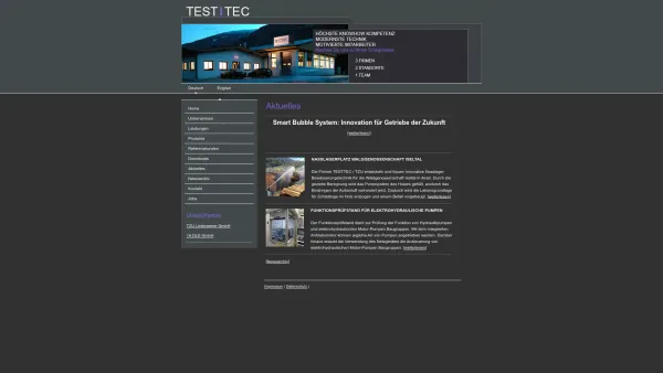 Website Screenshot: testtec Prüfstandtechnik u Bauteilerprobungs Technisches Zentrum Ainet - Prüfstandtechnik und Bauteilerprobung - TESTTEC GmbH - Date: 2023-06-26 10:23:07