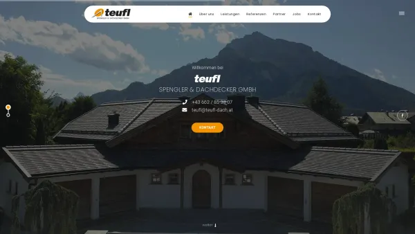 Website Screenshot: Stefan Teufl Dach! - TEUFL - Spengler u. Dachdecker - Date: 2023-06-26 10:23:07