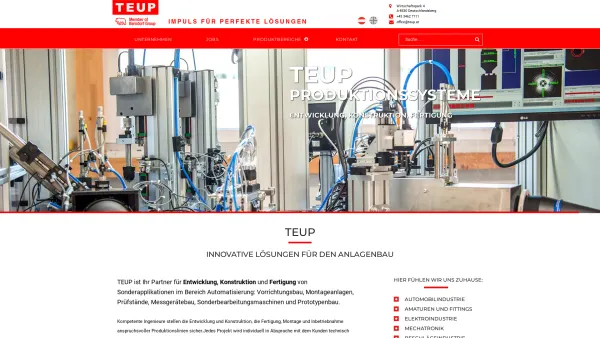 Website Screenshot: Ing. Gert TEUP powerd by innovation - TEUP - Impuls für perfekte Lösungen - Date: 2023-06-26 10:23:07