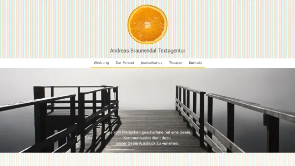 Website Screenshot: Andreas Braunendal Textagentur - Home - textagentur.at - Date: 2023-06-26 10:23:07