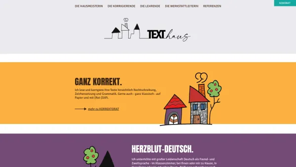 Website Screenshot: Korrektorat & Lektorat im Text.Haus - Deutsch Workshops | Texthaus Waltraud Wetzlmair-Zechner - Date: 2023-06-26 10:23:07
