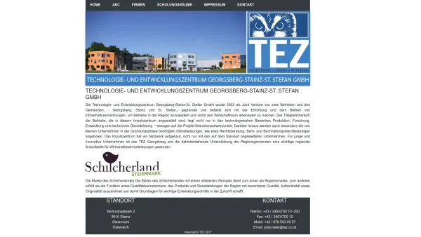 Website Screenshot: Technologie u Entwicklungszentrum Georgsberg-Stainz-St Stefan TEZ Georgsberg - TEZ - Date: 2023-06-26 10:23:07