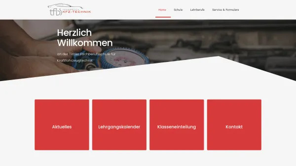 Website Screenshot: Tiroler Fachberufsschule für Kraftfahrzeugtechnik - Home - - Date: 2023-06-14 10:45:42