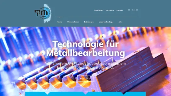 Website Screenshot: TFM Technologie für Metallbearbeitung GmbH. - Startseite | TFM - Technologie für Metallbearbeitung GmbH - Date: 2023-06-15 16:02:34