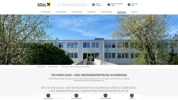 Website Screenshot: auf derdes TGZ Schärding - Technologie- und Gründerzentrum Schärding - Date: 2023-06-26 10:23:10