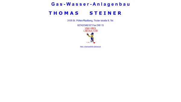 Website Screenshot: Thomas Steiner Anlagebbau - Steiner - Date: 2023-06-26 10:23:10